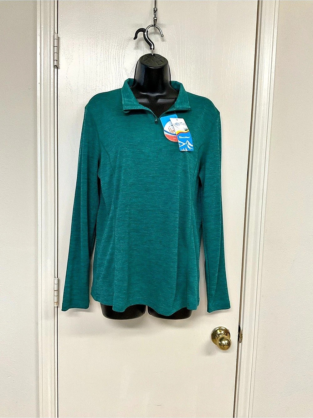 MagcoMsen Long Sleeve Quarter-Zip Pullerover Top